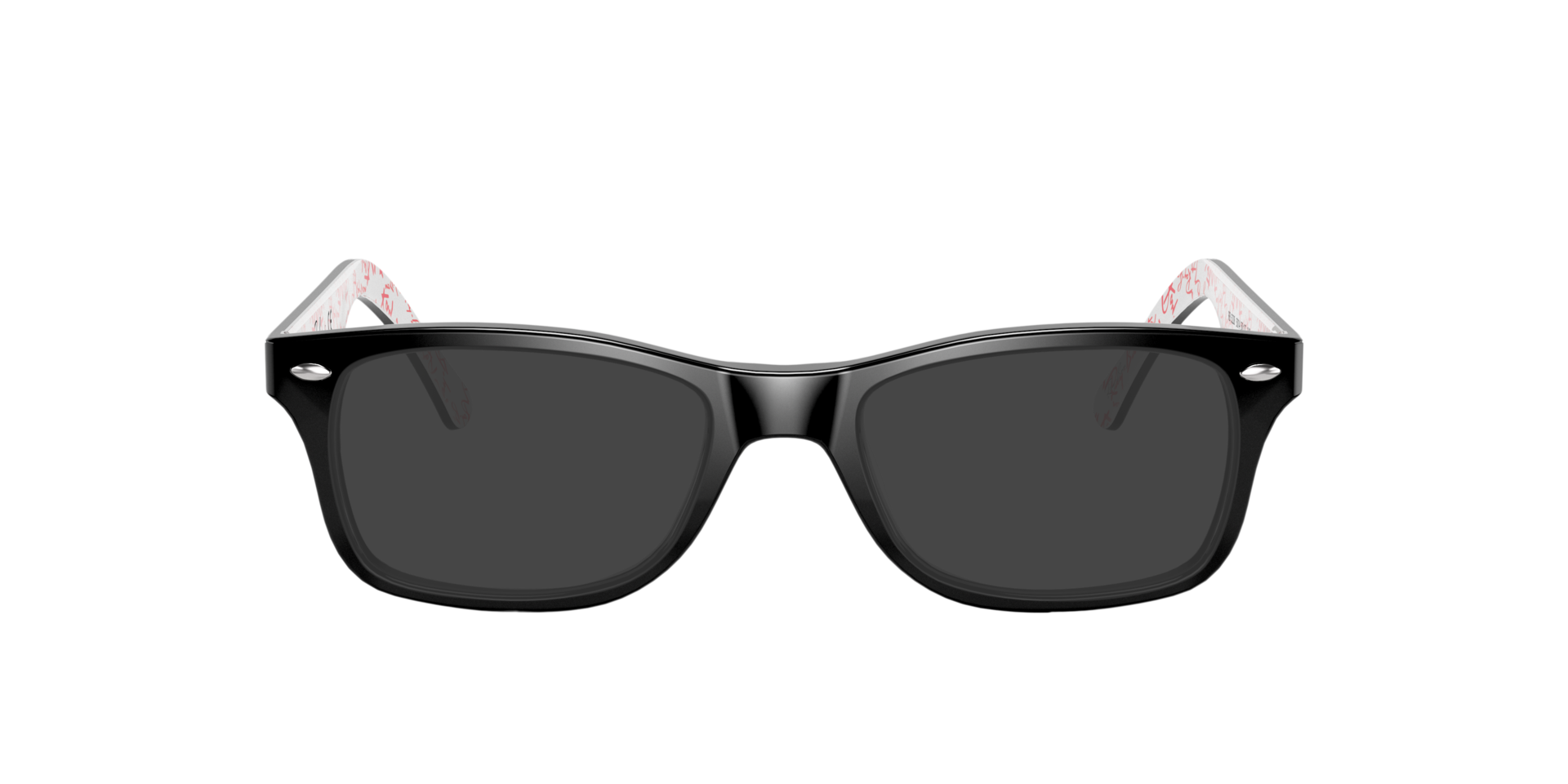 RB5228 Schwarz auf Weiß AcetatEyeglass Frames von B24, mit getönten Gläsern