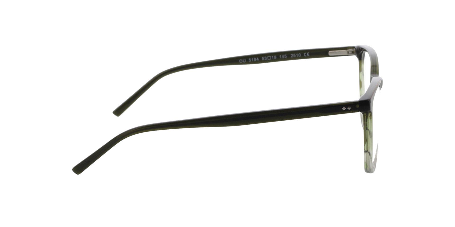 Hawkins Gradient Green Horn  &  Green AcetatEyeglass Frames von B24, Seitenansicht