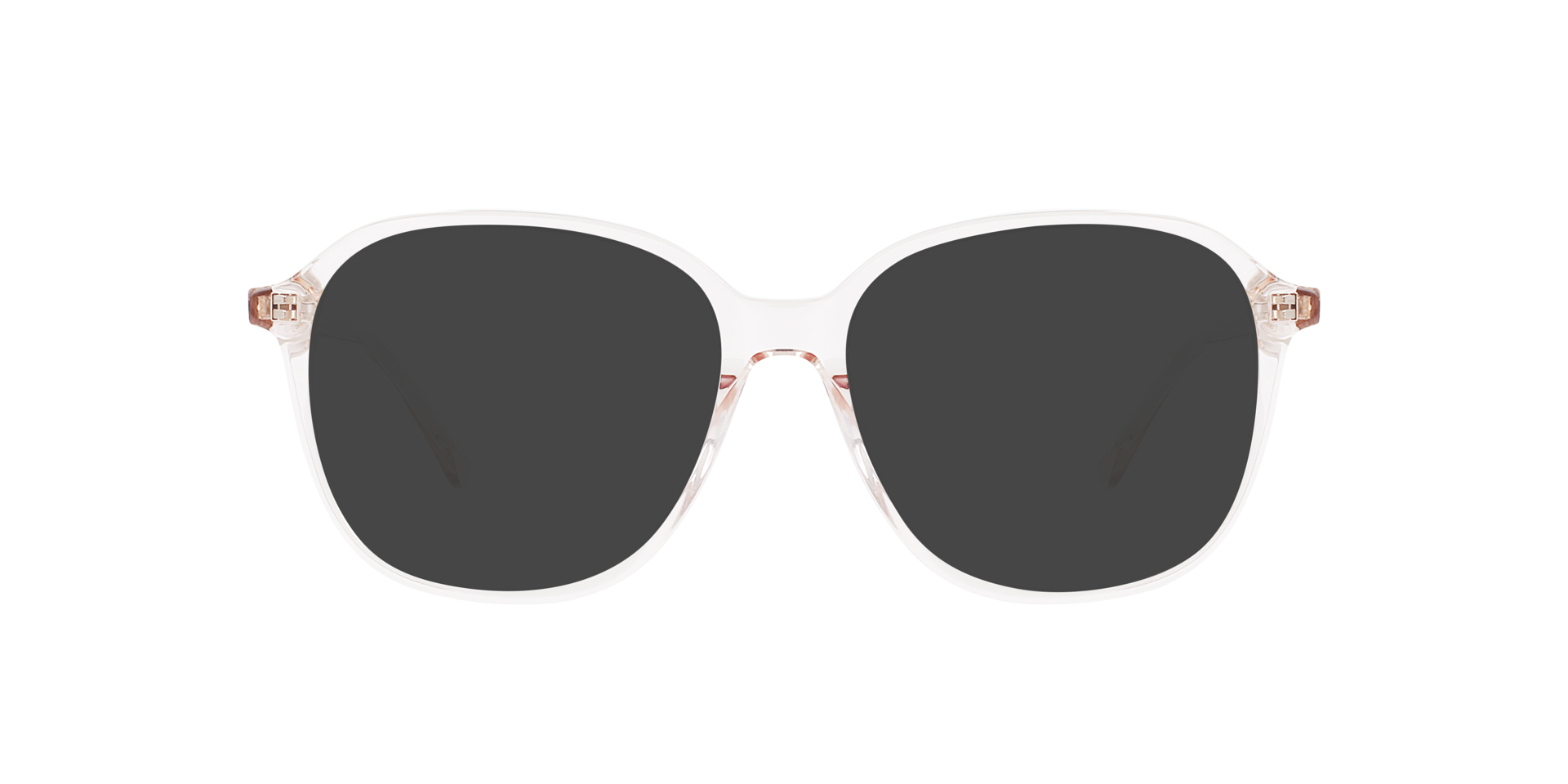 Colette Crystal Peach AcetaatEyeglass Frames van B24, met getinte lenzen