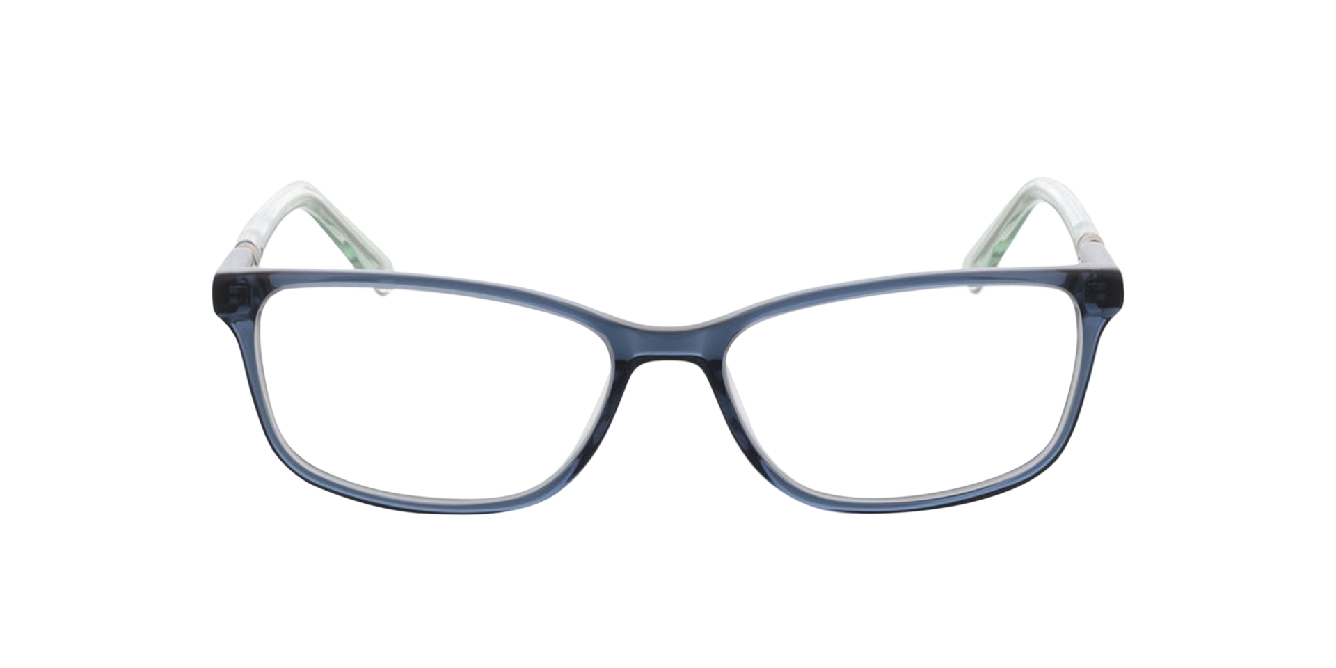 Zamora Kristal blauw  &  kristal groen AcetaatEyeglass Frames van B24, Vooraanzicht