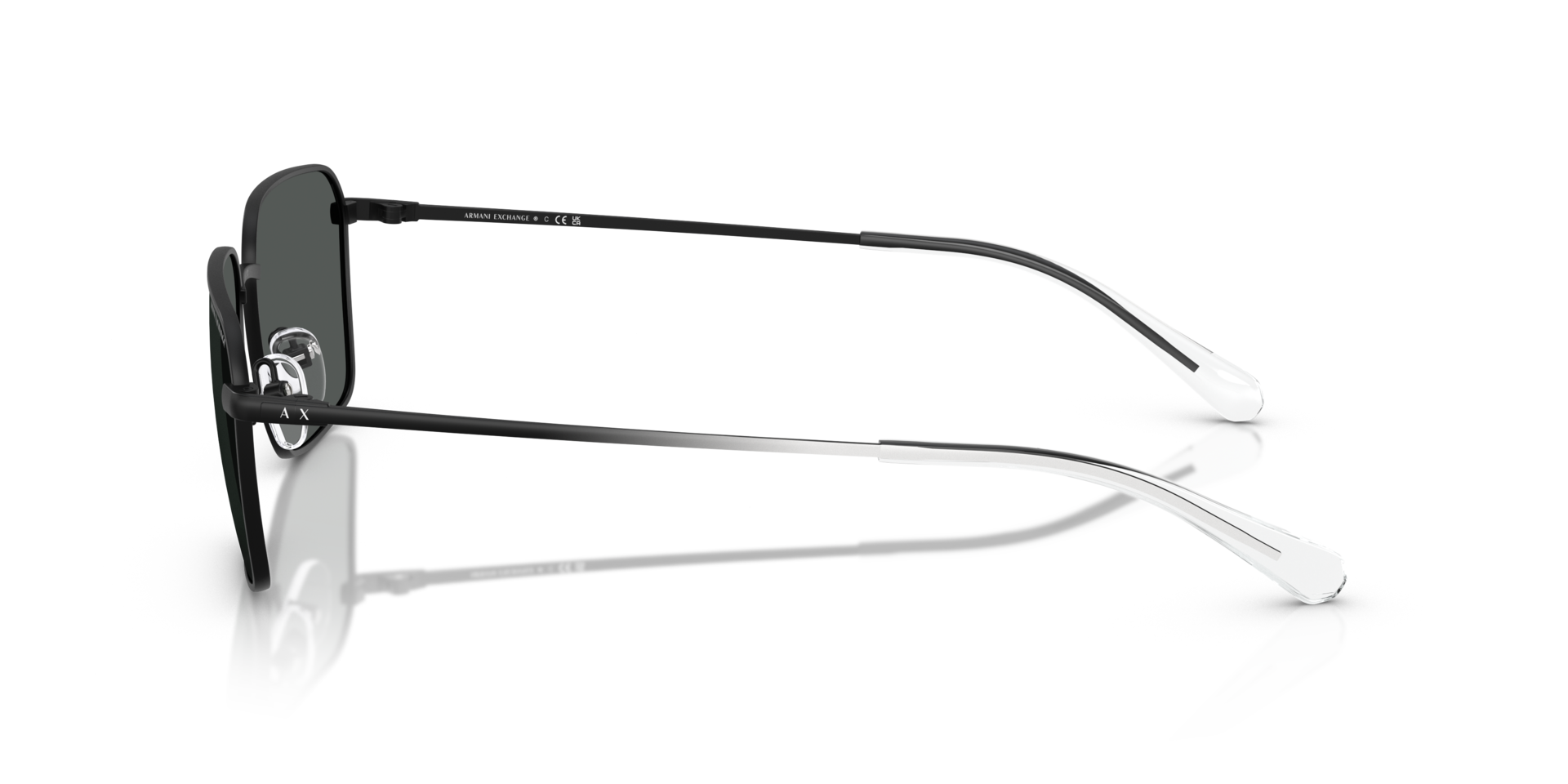 AX2053S Matt Schwarz MetallSunglass Frames von B24, Seitenansicht