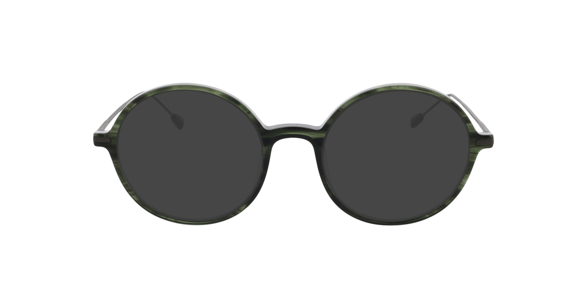 Edison Kaki hoorn  &  mat gunmetal AcetaatEyeglass Frames van B24, met getinte lenzen