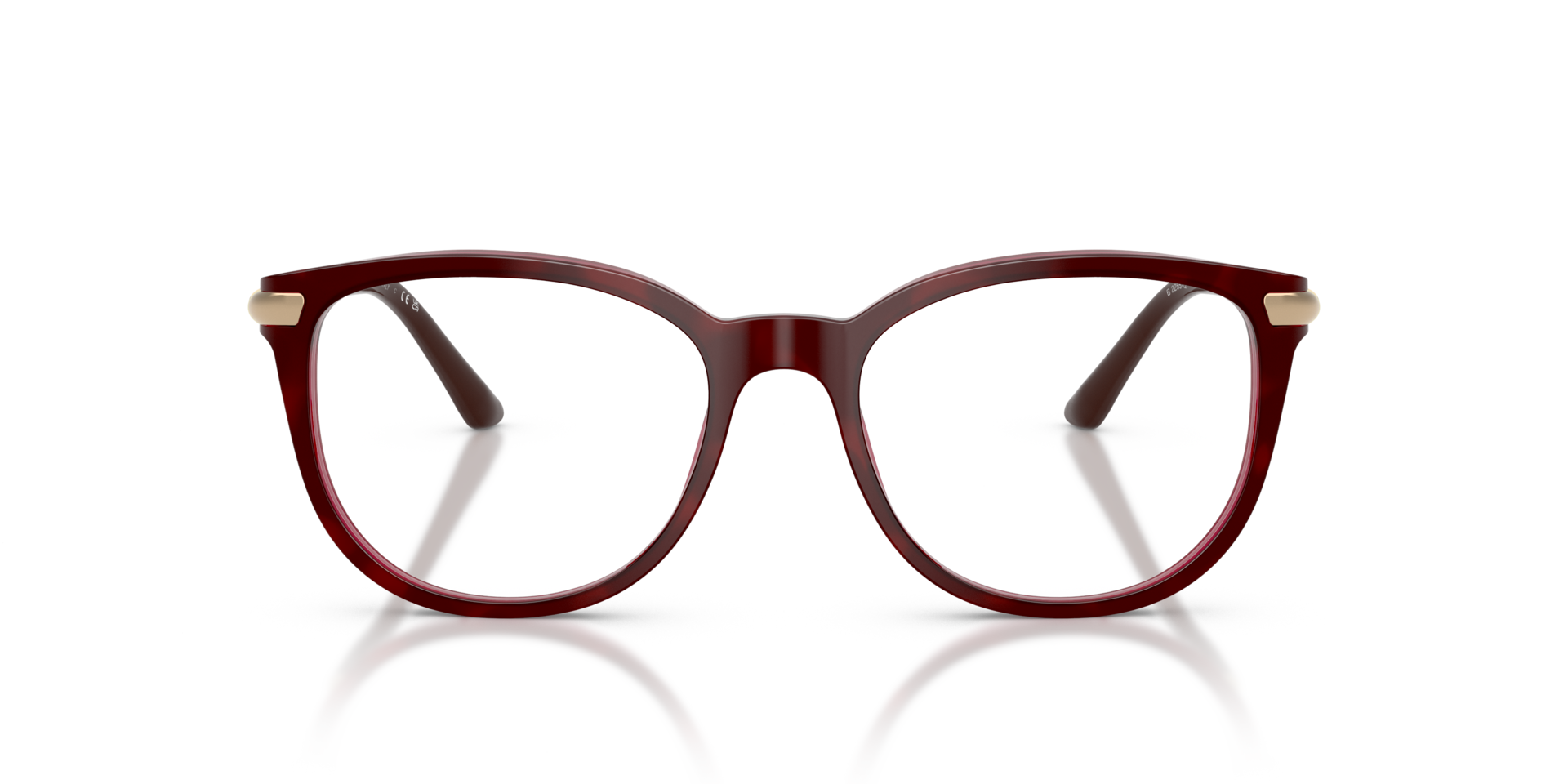 BE2255Q Havana AcetaatEyeglass Frames van B24, Vooraanzicht