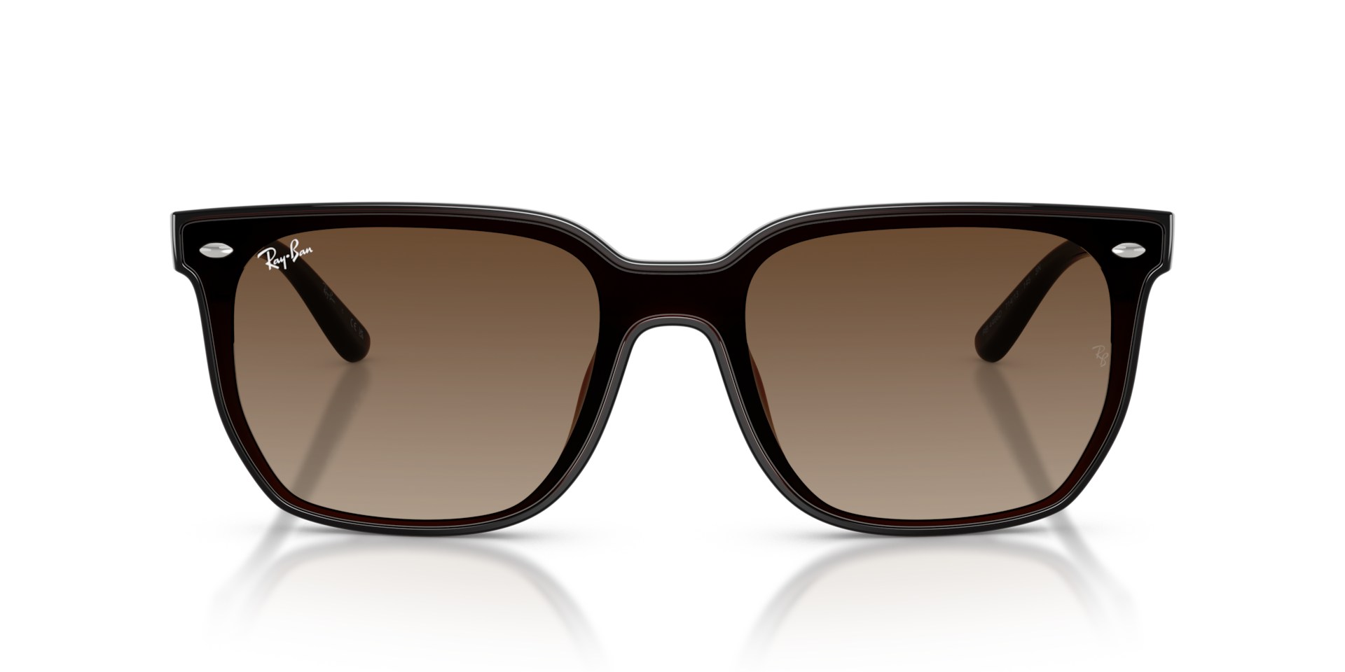 RB4466D Dunkelbraun transparent KunststoffSunglass Frames von B24, Vorderansicht