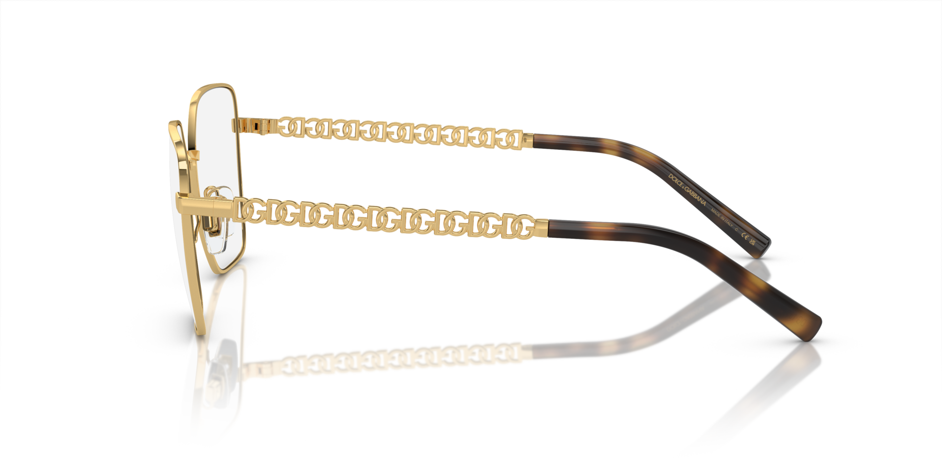 DG1351 Goud MetaalEyeglass Frames van B24, Zijaanzicht