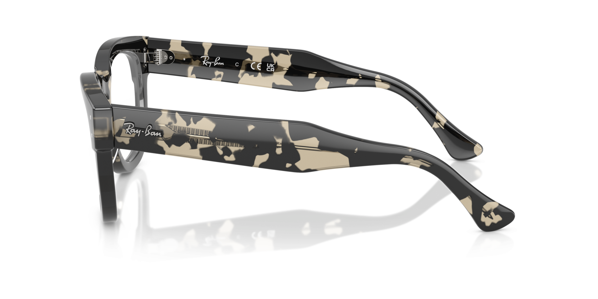 RB0298V Havana Grau AcetatEyeglass Frames von B24, Seitenansicht