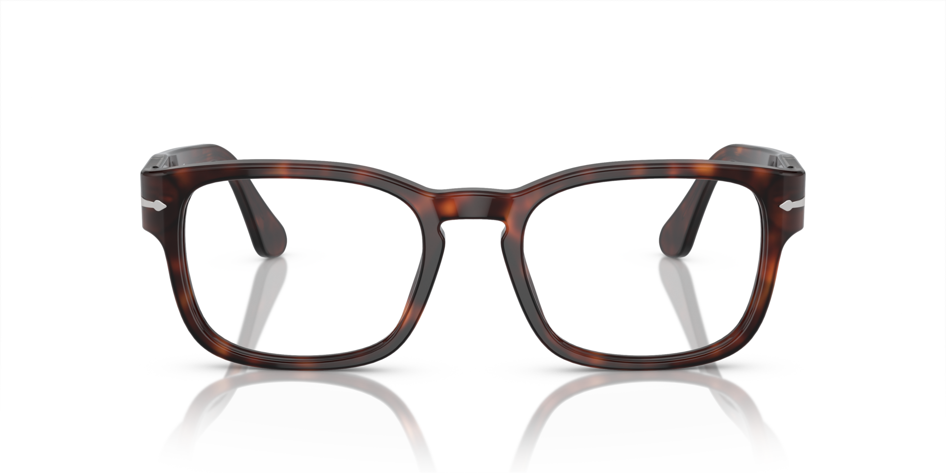PO3334V Havana AcetaatEyeglass Frames van B24, Vooraanzicht