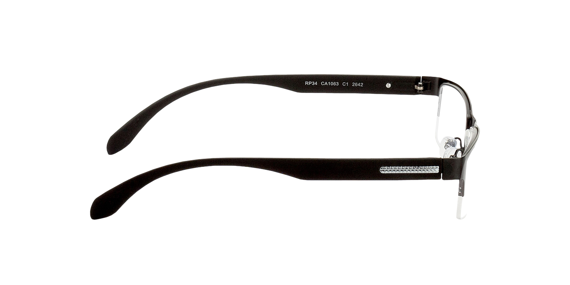 Stanley Schwarz MetallEyeglass Frames von B24, Seitenansicht
