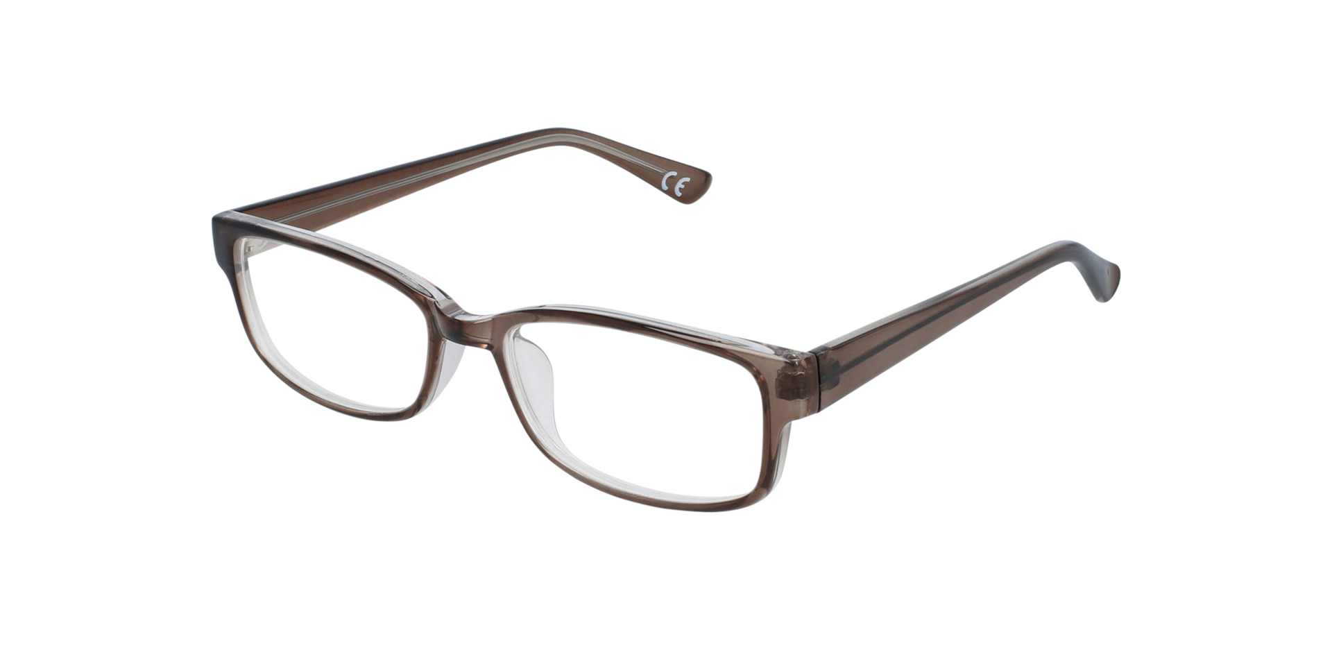 Drifter Shiny Crystal Grey KunststofSunglass Frames van B24, Hoekweergave