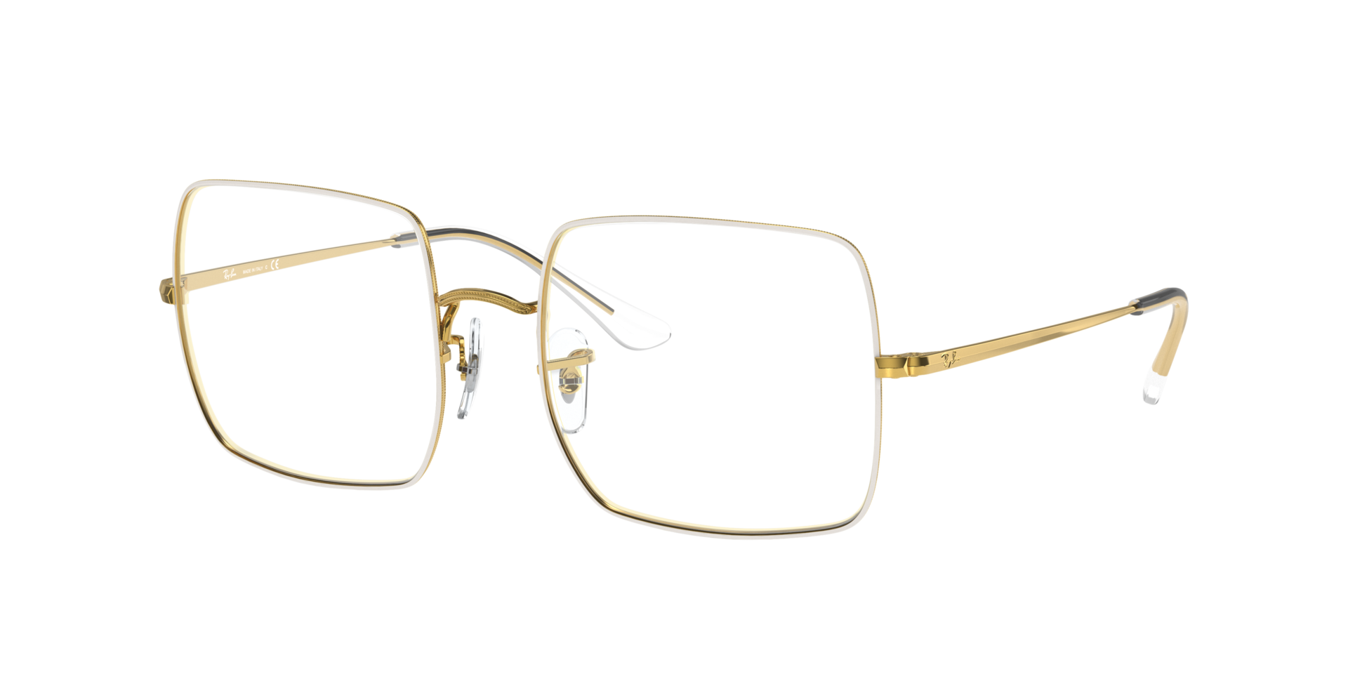 RB1971V Wit MetaalEyeglass Frames van B24, Hoekweergave