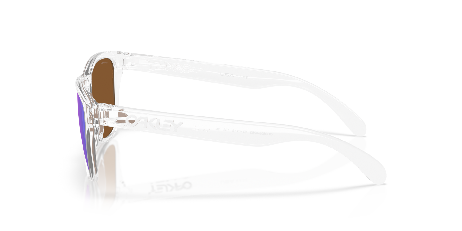 Frogskins™ S Glanzend transparant KunststofSunglass Frames van B24, Zijaanzicht