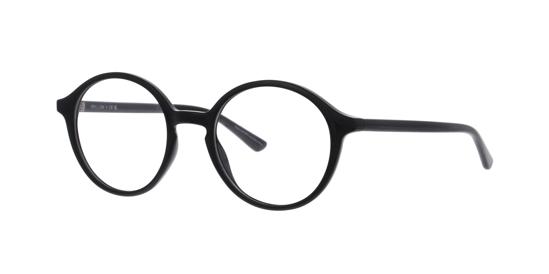 Moss Zwart KunststofEyeglass Frames van B24, Hoekweergave