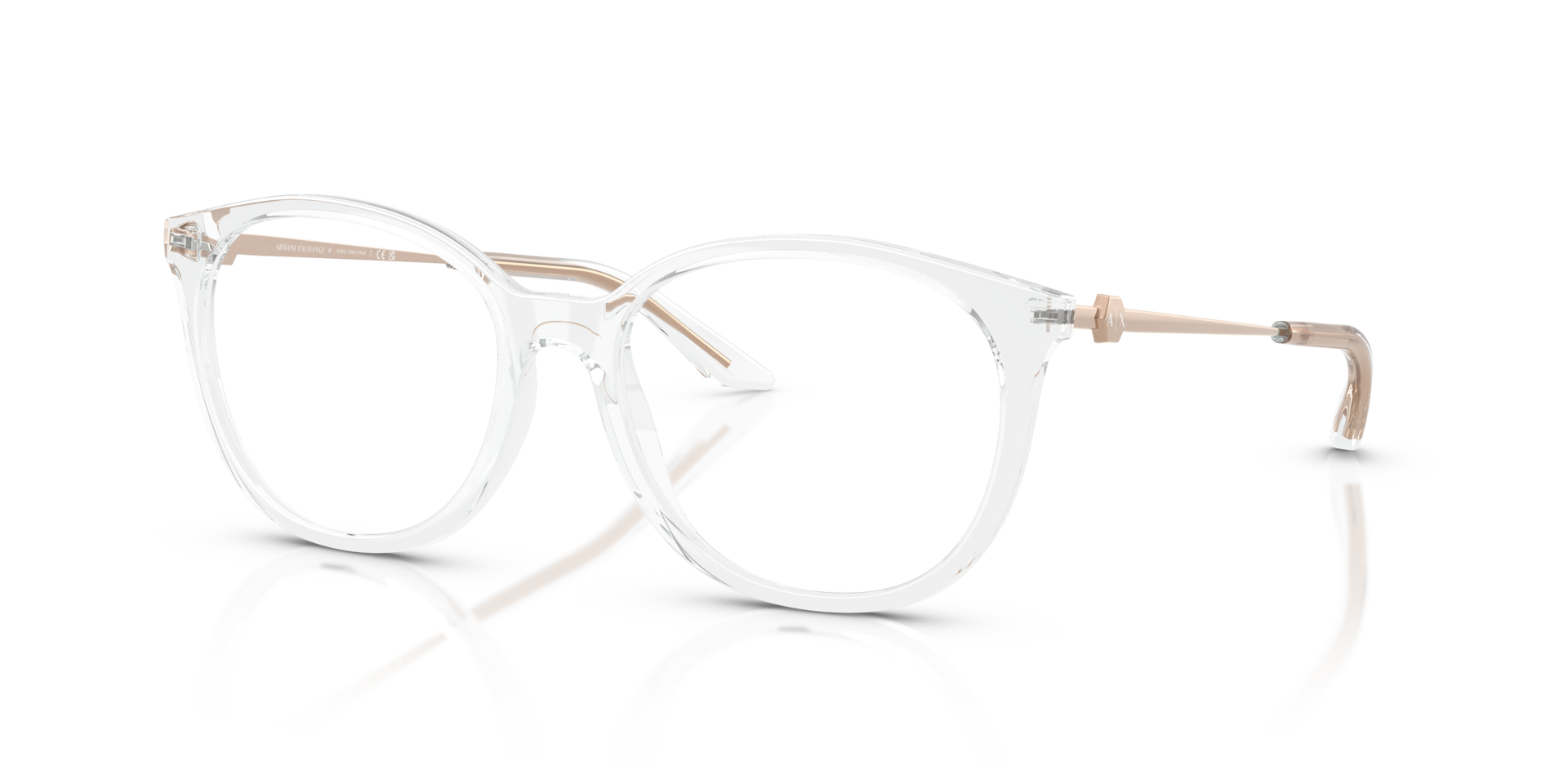 AX3109 Glanzend Kristal KunststofEyeglass Frames van B24, Hoekweergave