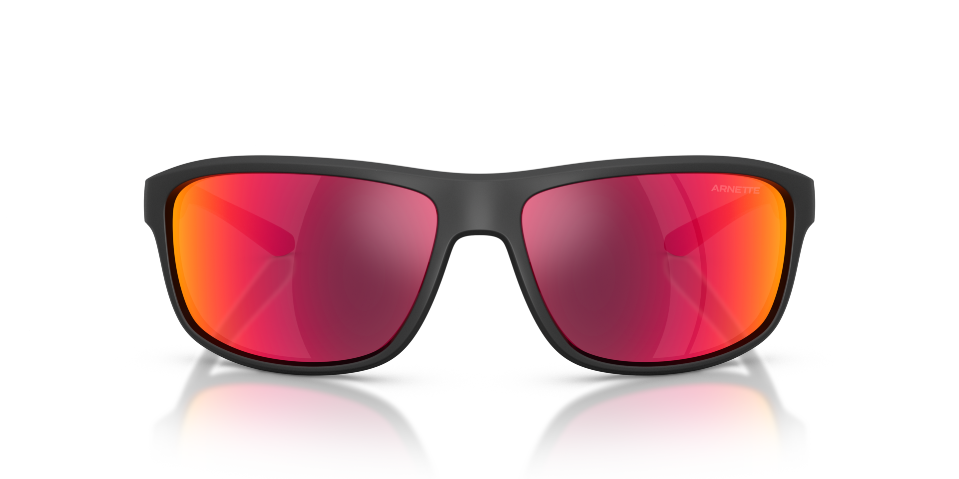 AN4374 Matte Recycled Black KunststofSunglass Frames van B24, Vooraanzicht