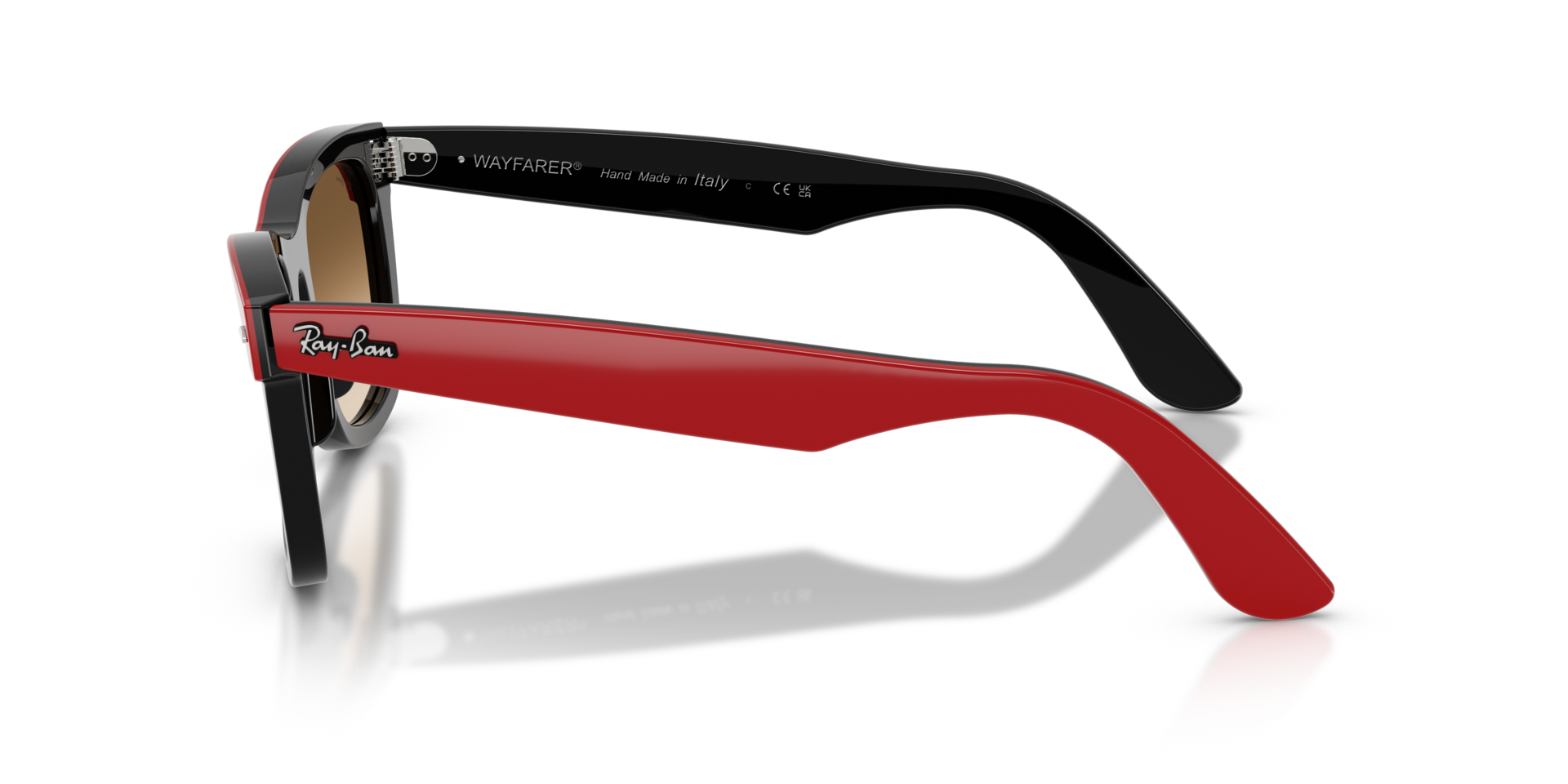 RB2240 Red On Black AcetatSunglass Frames von B24, Seitenansicht