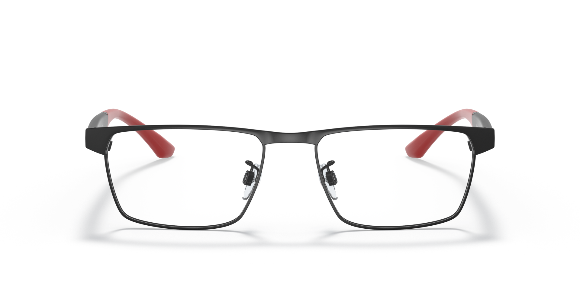 EA1124 Matt Schwarz MetallEyeglass Frames von B24, Vorderansicht