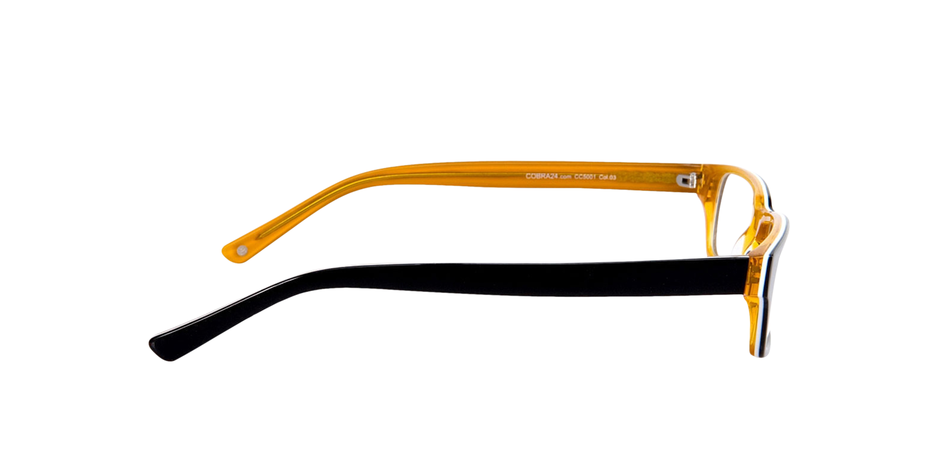 Capuno Schwarz & Orange AcetatEyeglass Frames von B24, Seitenansicht
