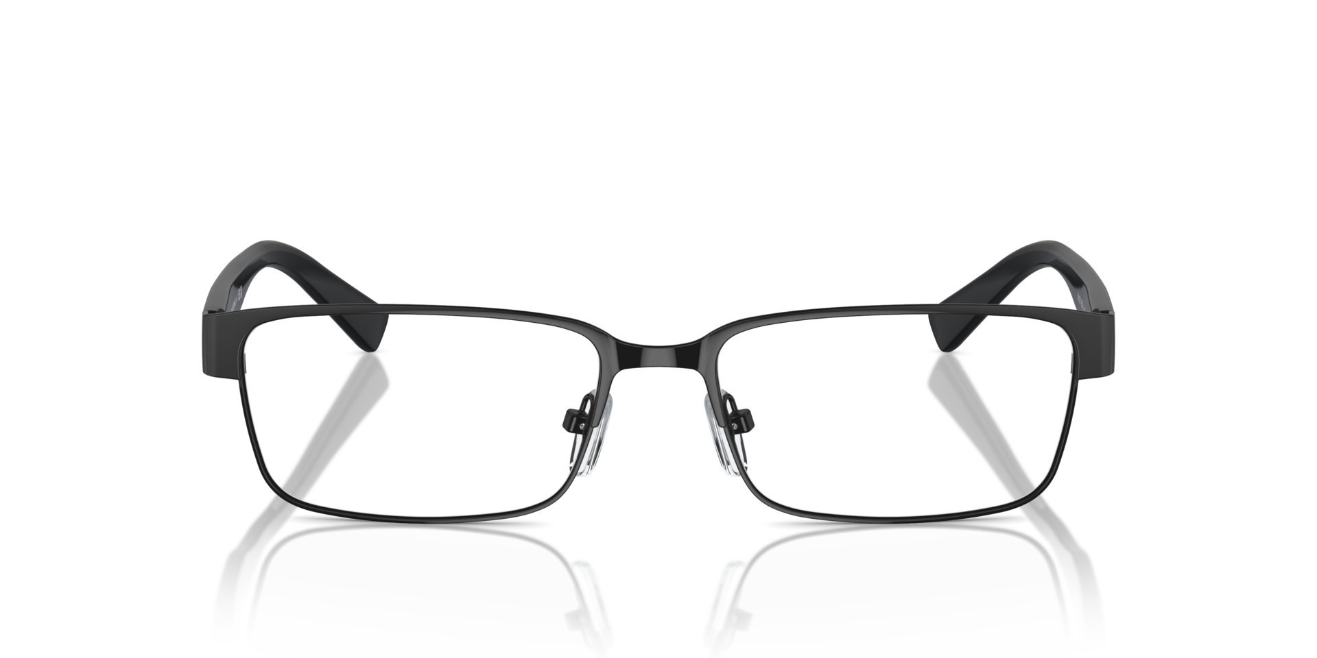 AX1017 Schwarz glänzend MetallEyeglass Frames von B24, Vorderansicht