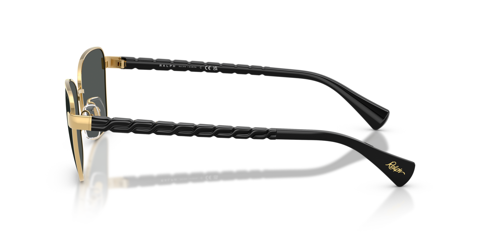 RA4149 Glanzend goud MetaalSunglass Frames van B24, Zijaanzicht