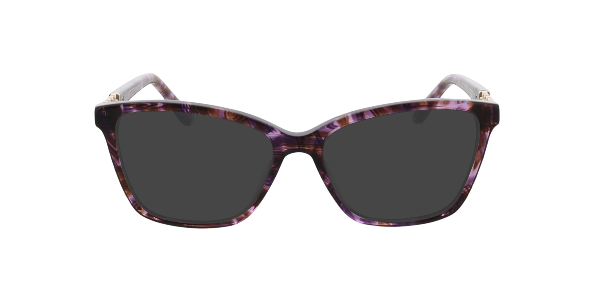Lisa Paars & goud AcetaatEyeglass Frames van B24, met getinte lenzen
