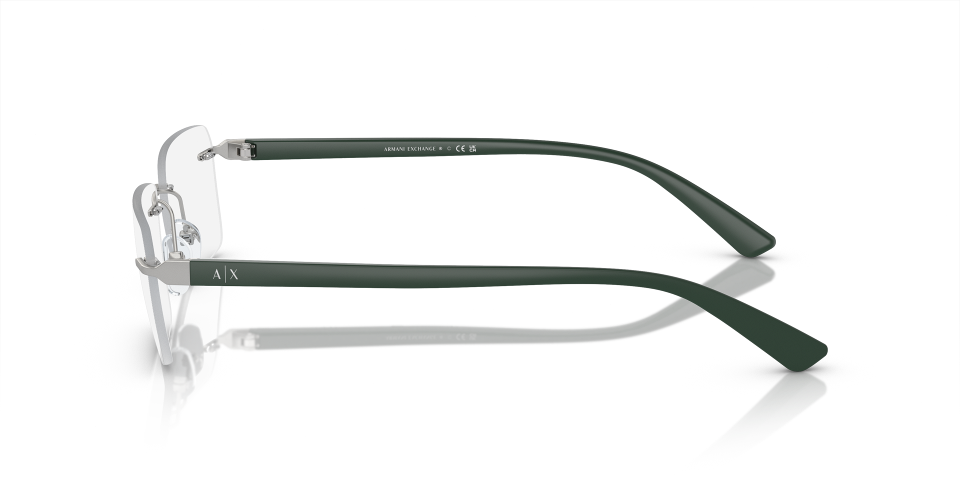 AX1064 Matte Silver MetallEyeglass Frames von B24, Seitenansicht