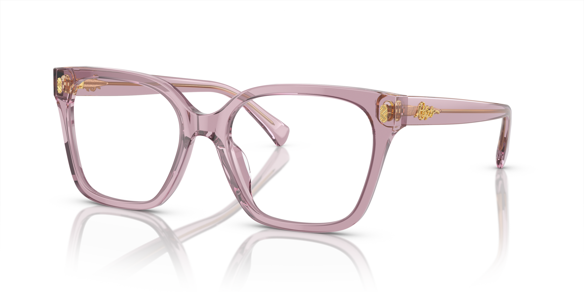 RA7158U Shiny Transparent Violet AcetatEyeglass Frames von B24, Dreiviertelansicht