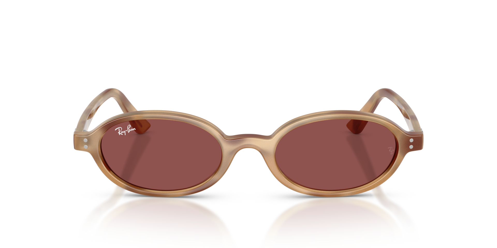 RB4472 Cream Havana KunststofSunglass Frames van B24, Vooraanzicht
