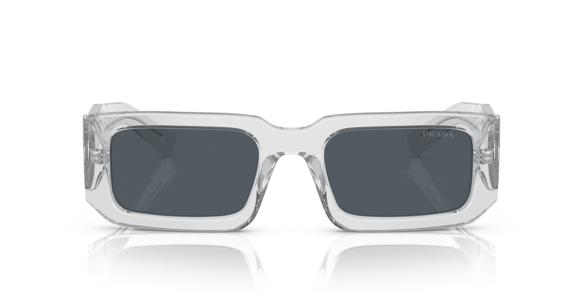 PR 06YS Grau transparent AcetatSunglass Frames von B24, Vorderansicht
