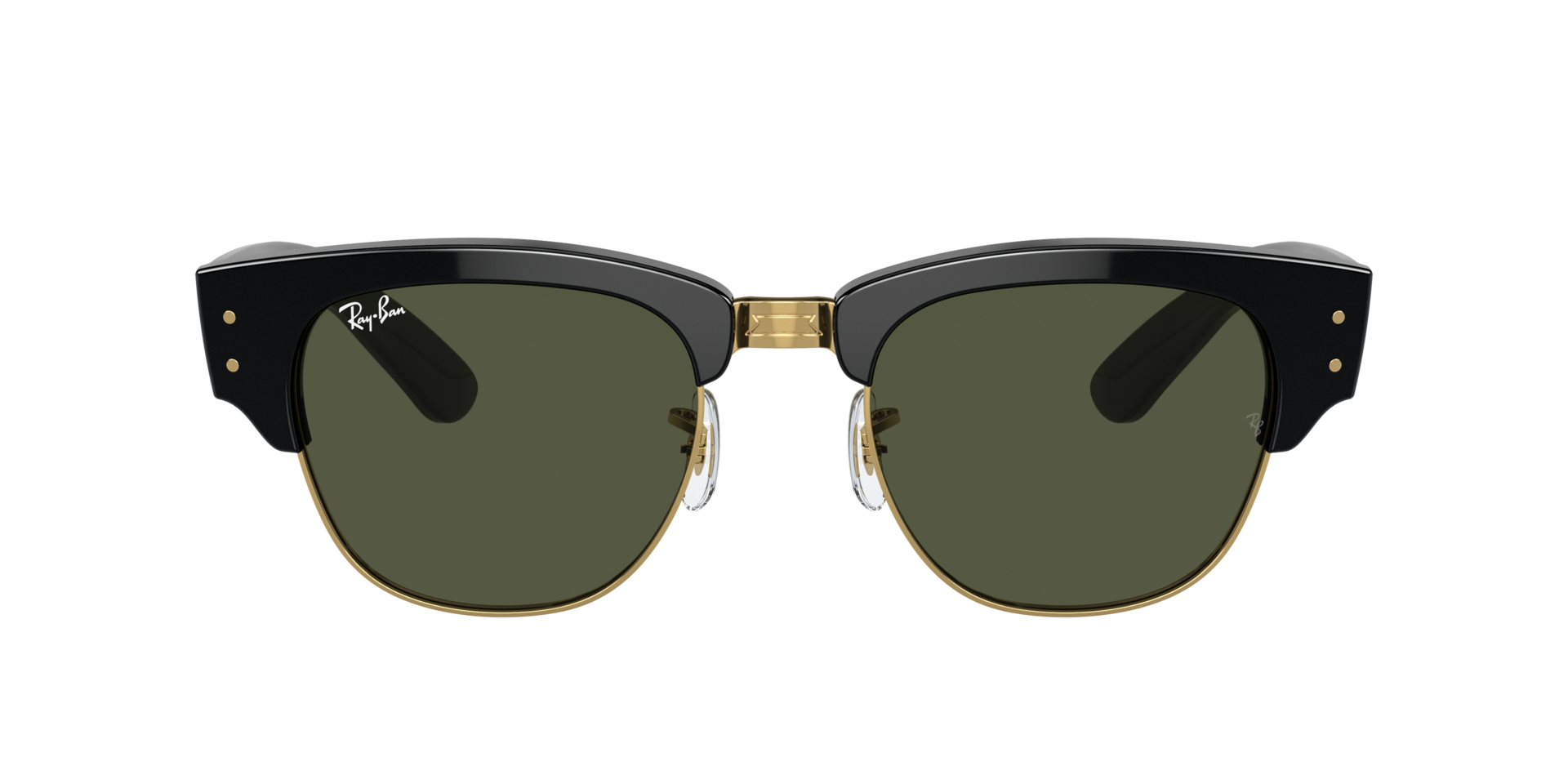 RB0316S Zwart op goud KunststofSunglass Frames van B24, met getinte lenzen