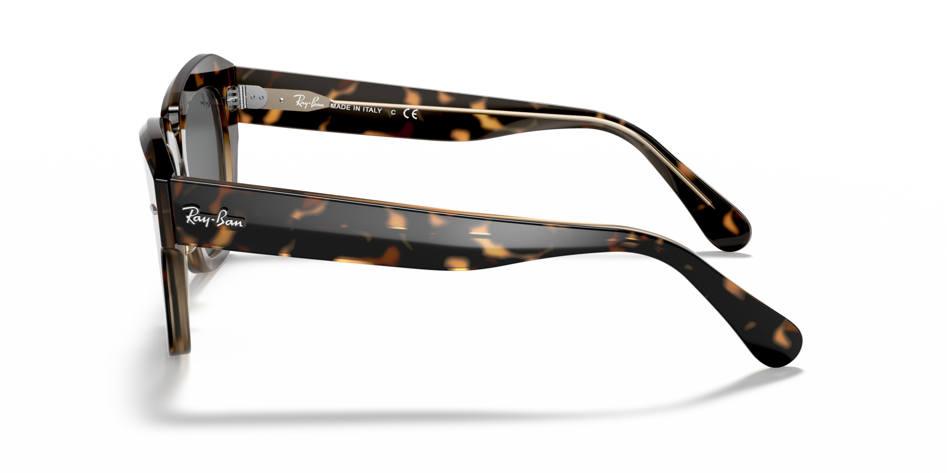 RB2186 Havana auf Braun transparent AcetatSunglass Frames von B24, Seitenansicht