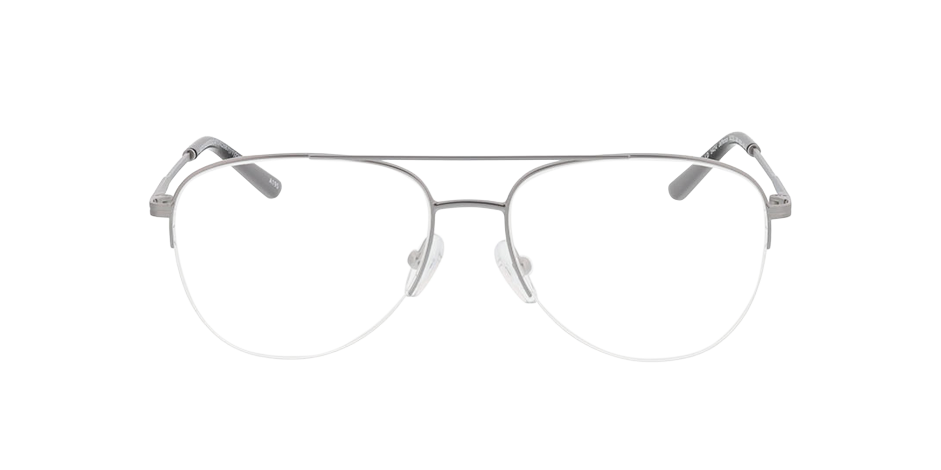 Jefferson Matt Silver  &  Black MetallEyeglass Frames von B24, Vorderansicht