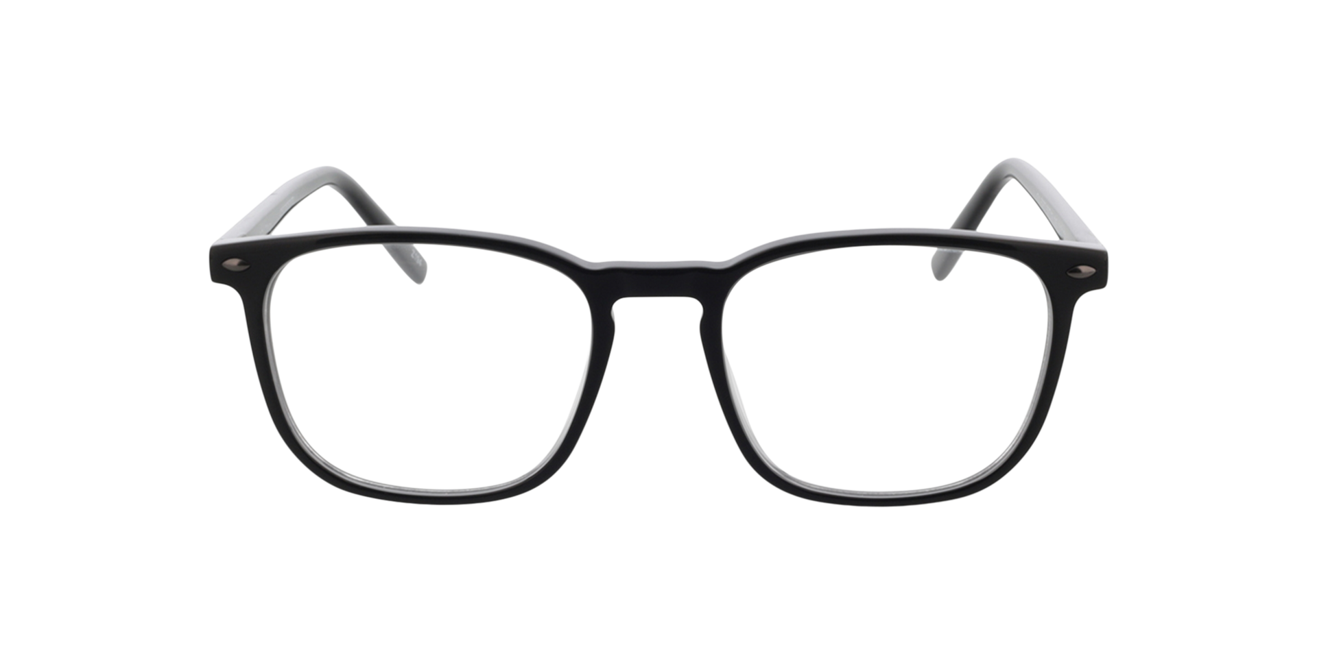Tilbury Schwarz AcetatEyeglass Frames von B24, Vorderansicht
