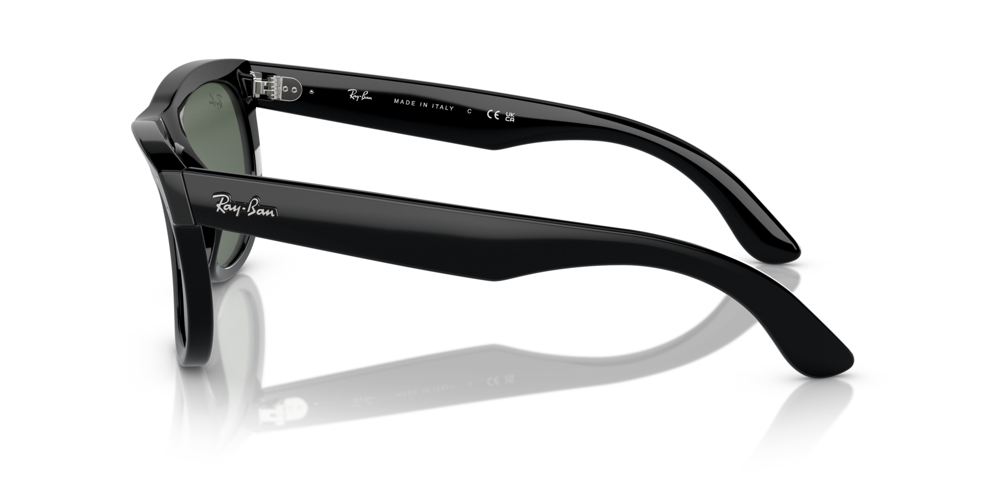 RBR0502S Schwarz KunststoffSunglass Frames von B24, Seitenansicht
