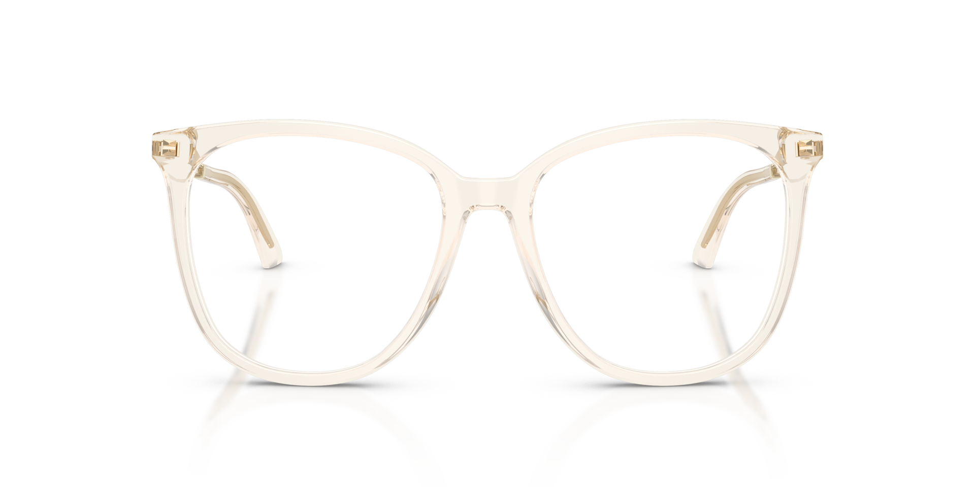 JC3060 Transparent Beige AcetatEyeglass Frames von B24, Vorderansicht