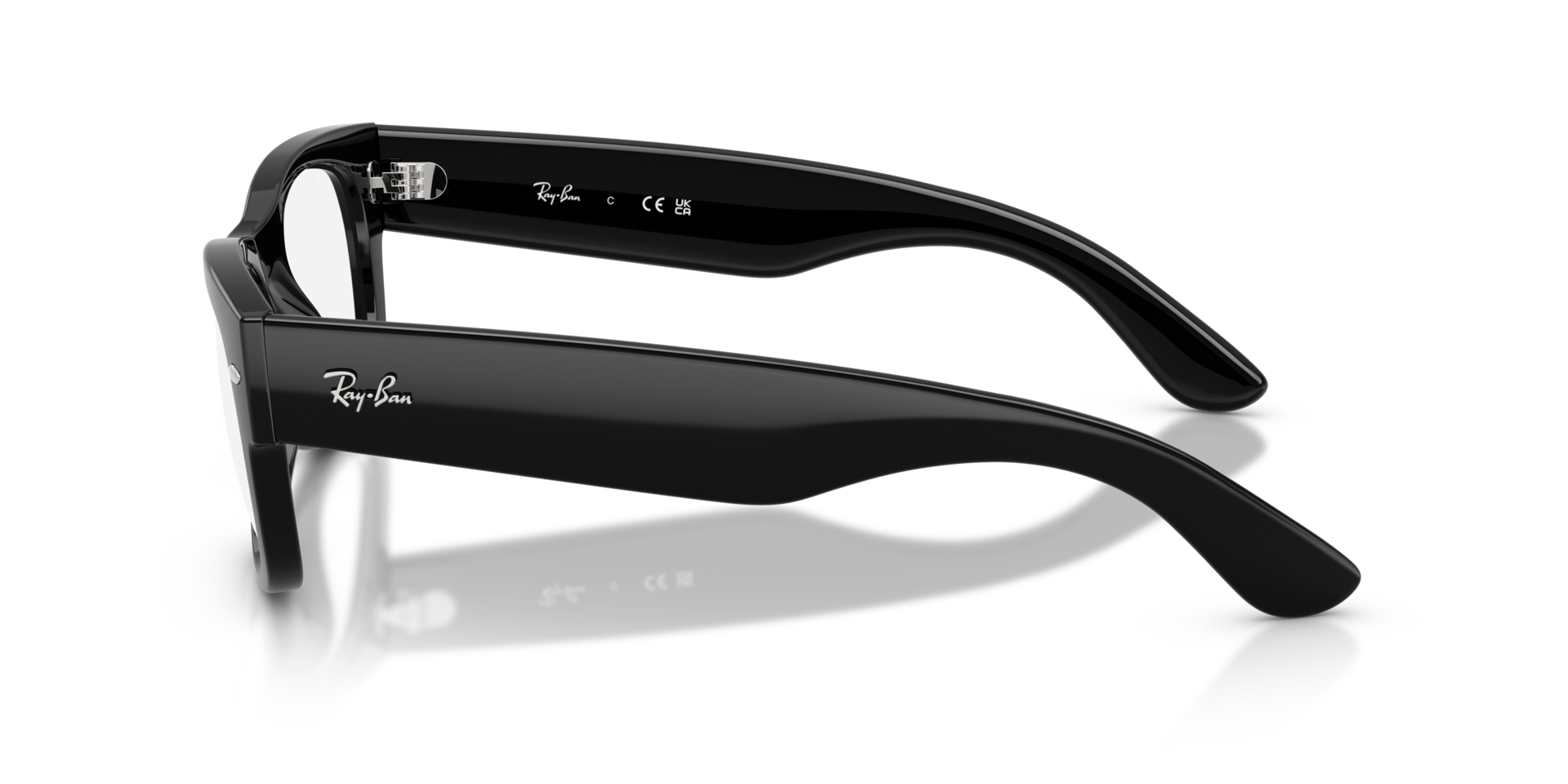 RB0832V Zwart KunststofEyeglass Frames van B24, Zijaanzicht