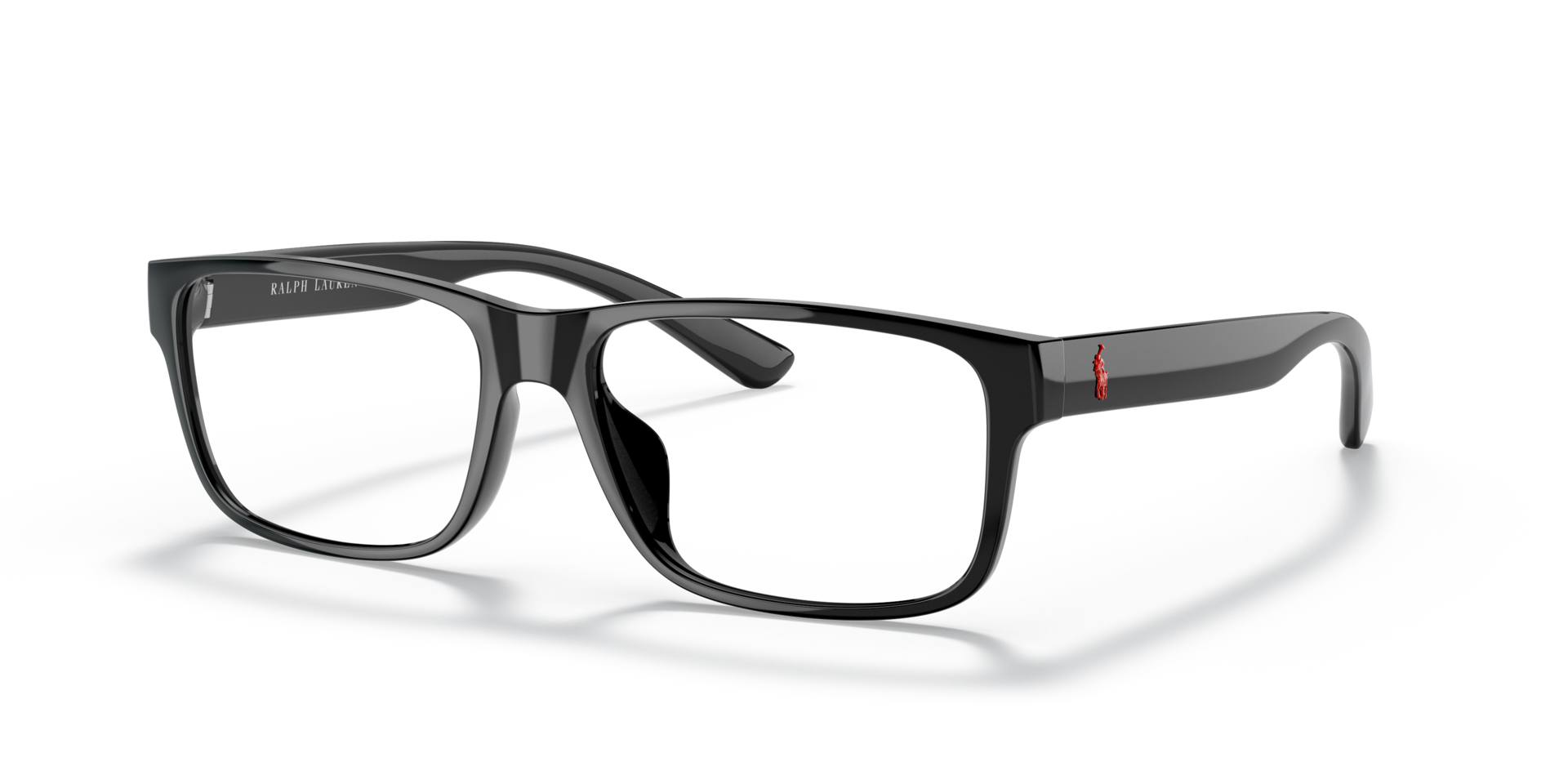 PH2237U Glanzend zwart KunststofEyeglass Frames van B24, Hoekweergave