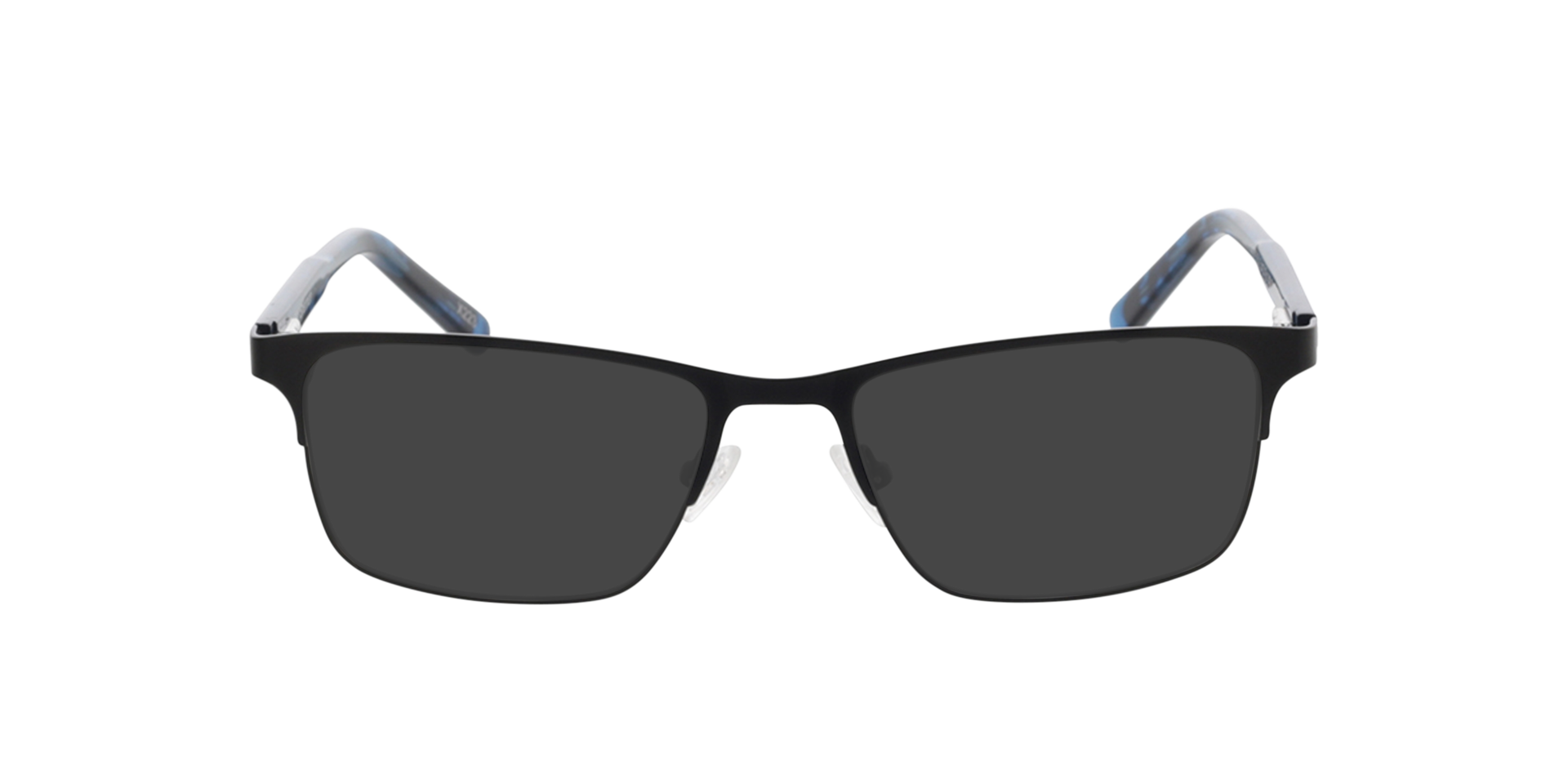 Sherman Zwart  &  gevlekt blauw MetaalEyeglass Frames van B24, met getinte lenzen
