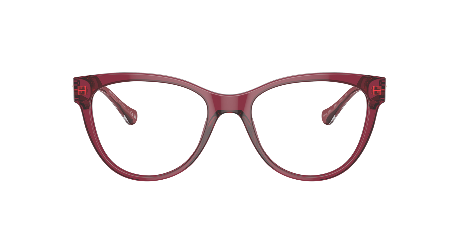 Transparant Rood VE3304 -  Acetate Brillen