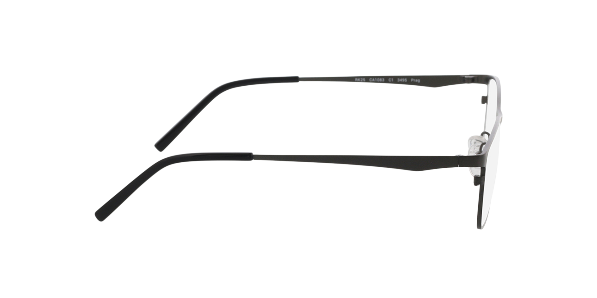 Prag Antraciet  &  zwart TitaanEyeglass Frames van B24, Zijaanzicht