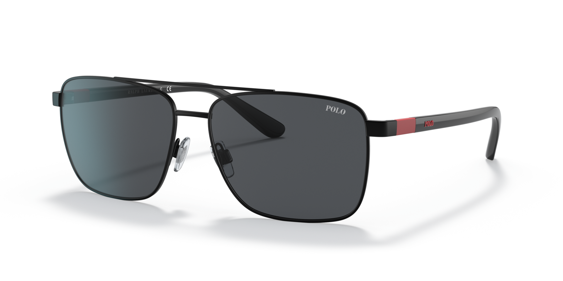 PH3137 Schwarz halbglänzend MetallSunglass Frames von B24, Dreiviertelansicht