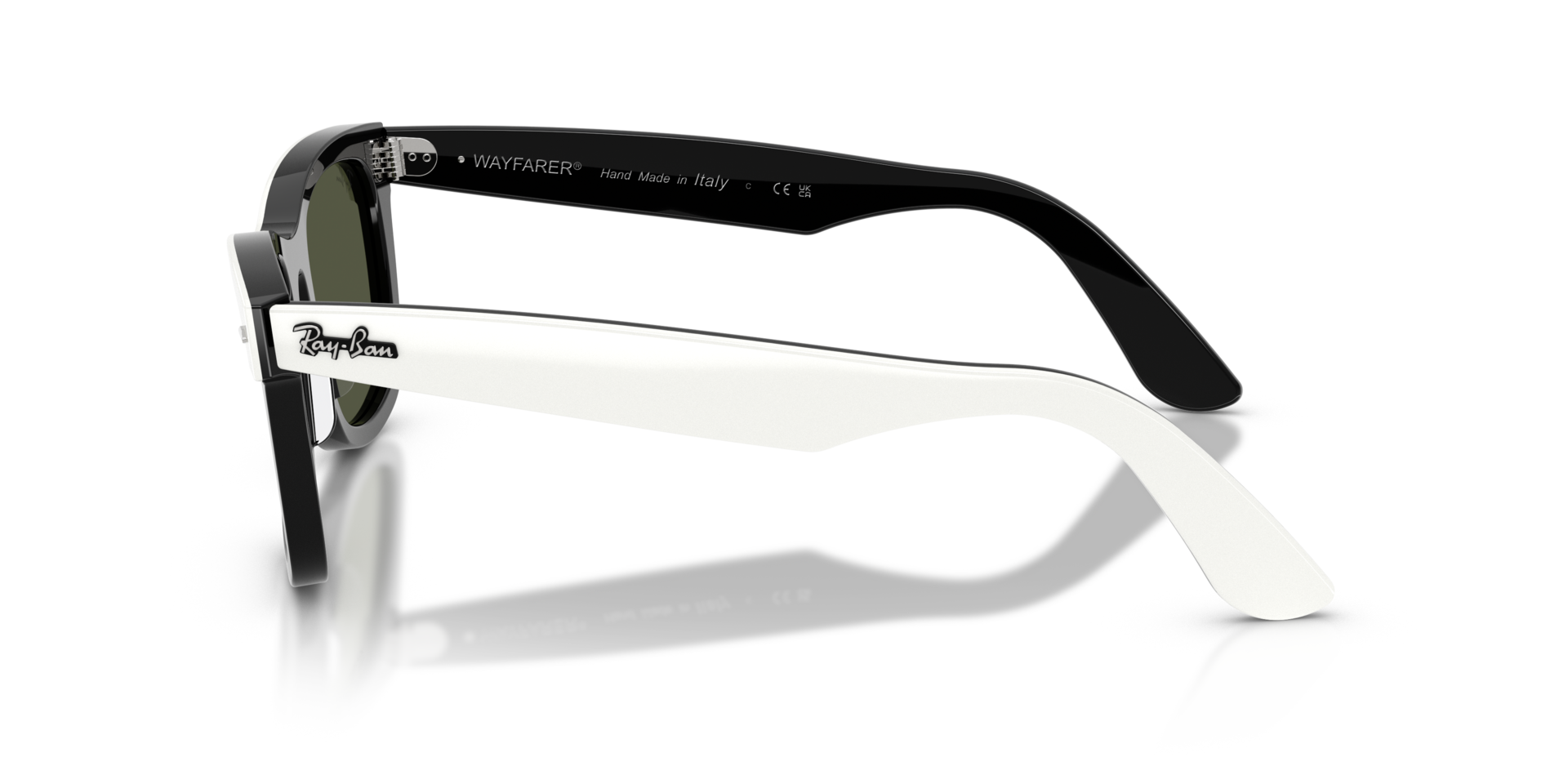 RB2240 White On Black AcetaatSunglass Frames van B24, Zijaanzicht