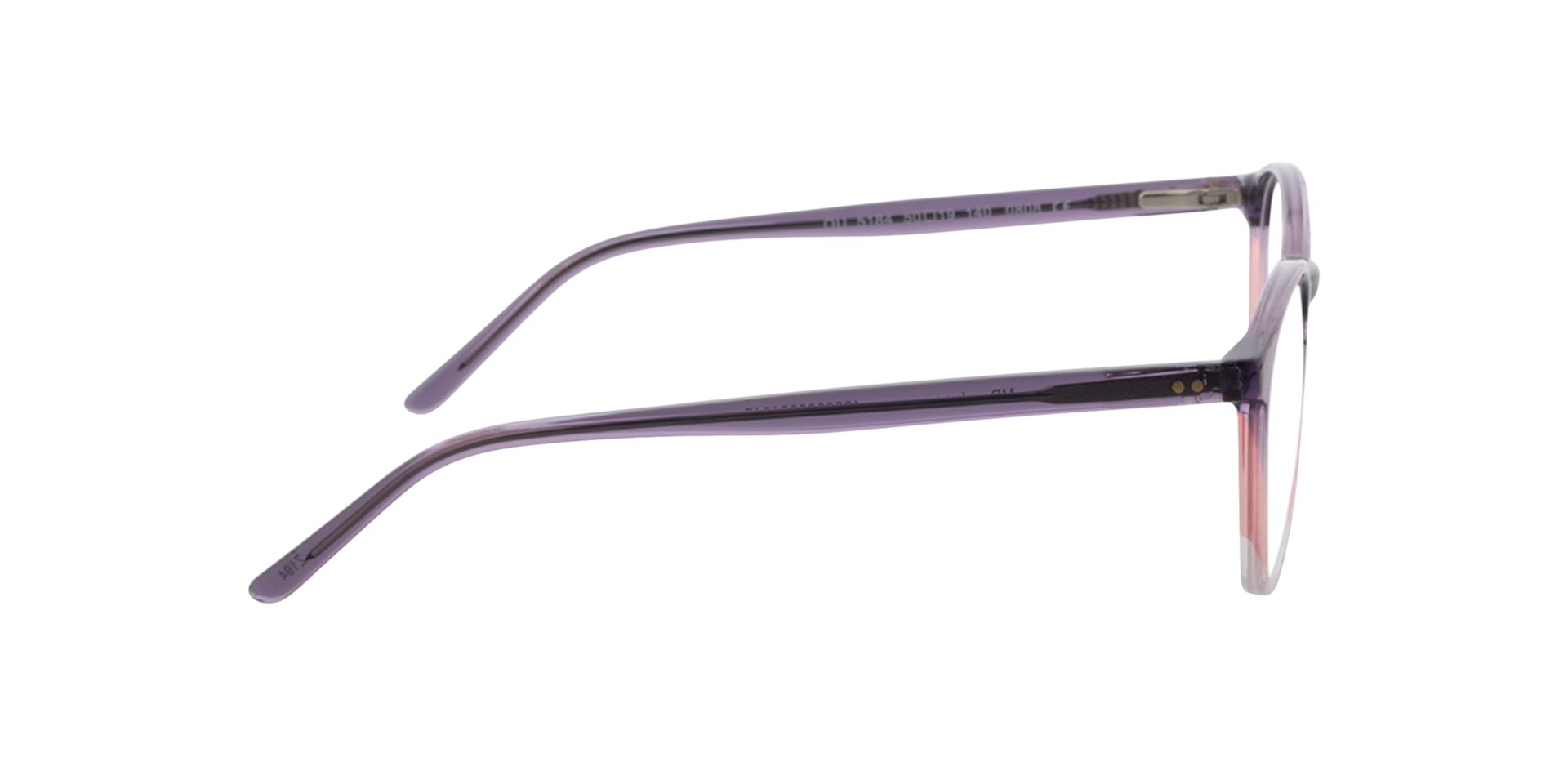 June Kristal paars roze  &  paars AcetaatEyeglass Frames van B24, Zijaanzicht