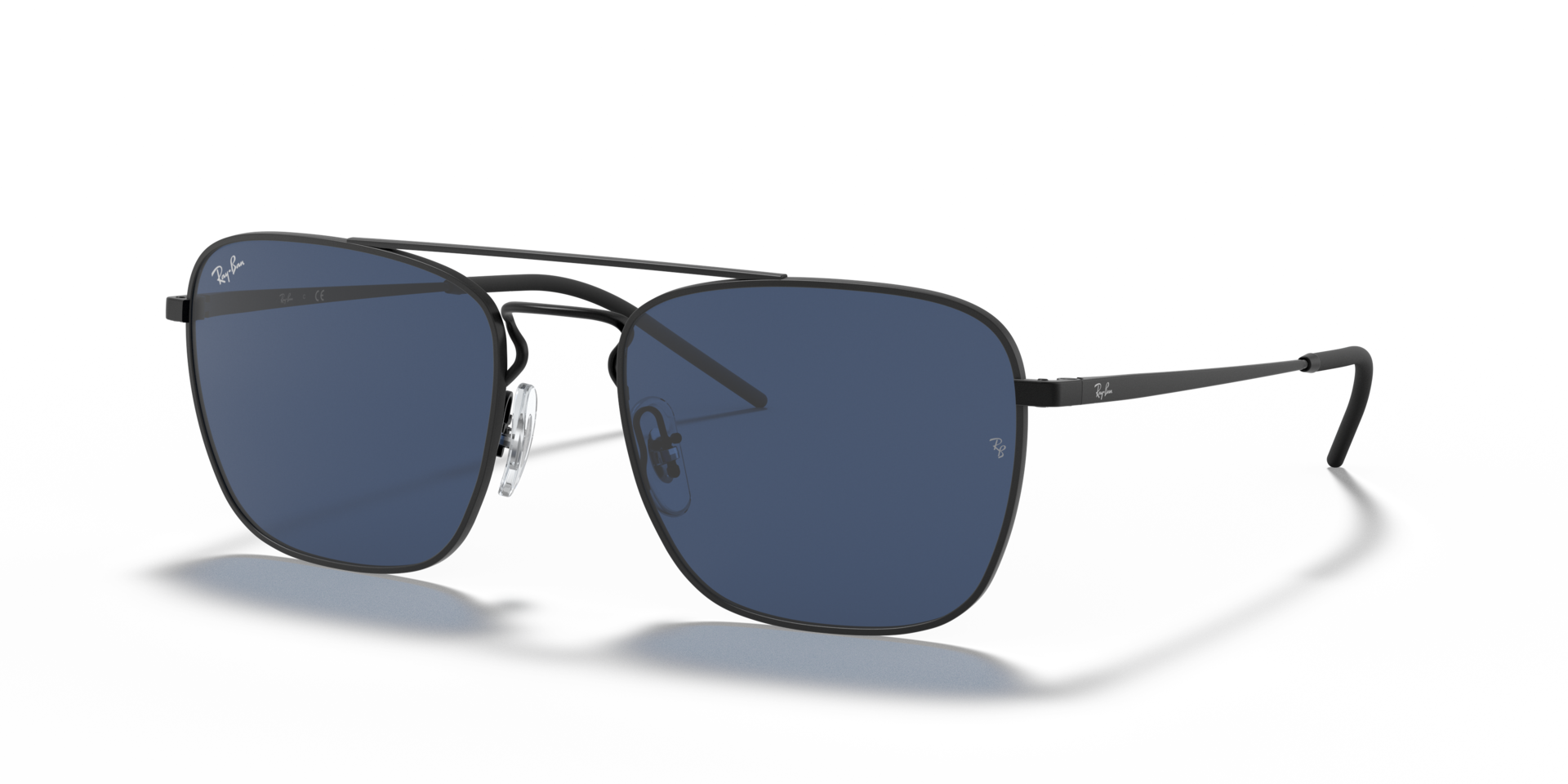 RB3588 Rubber Black MetallSunglass Frames von B24, Dreiviertelansicht