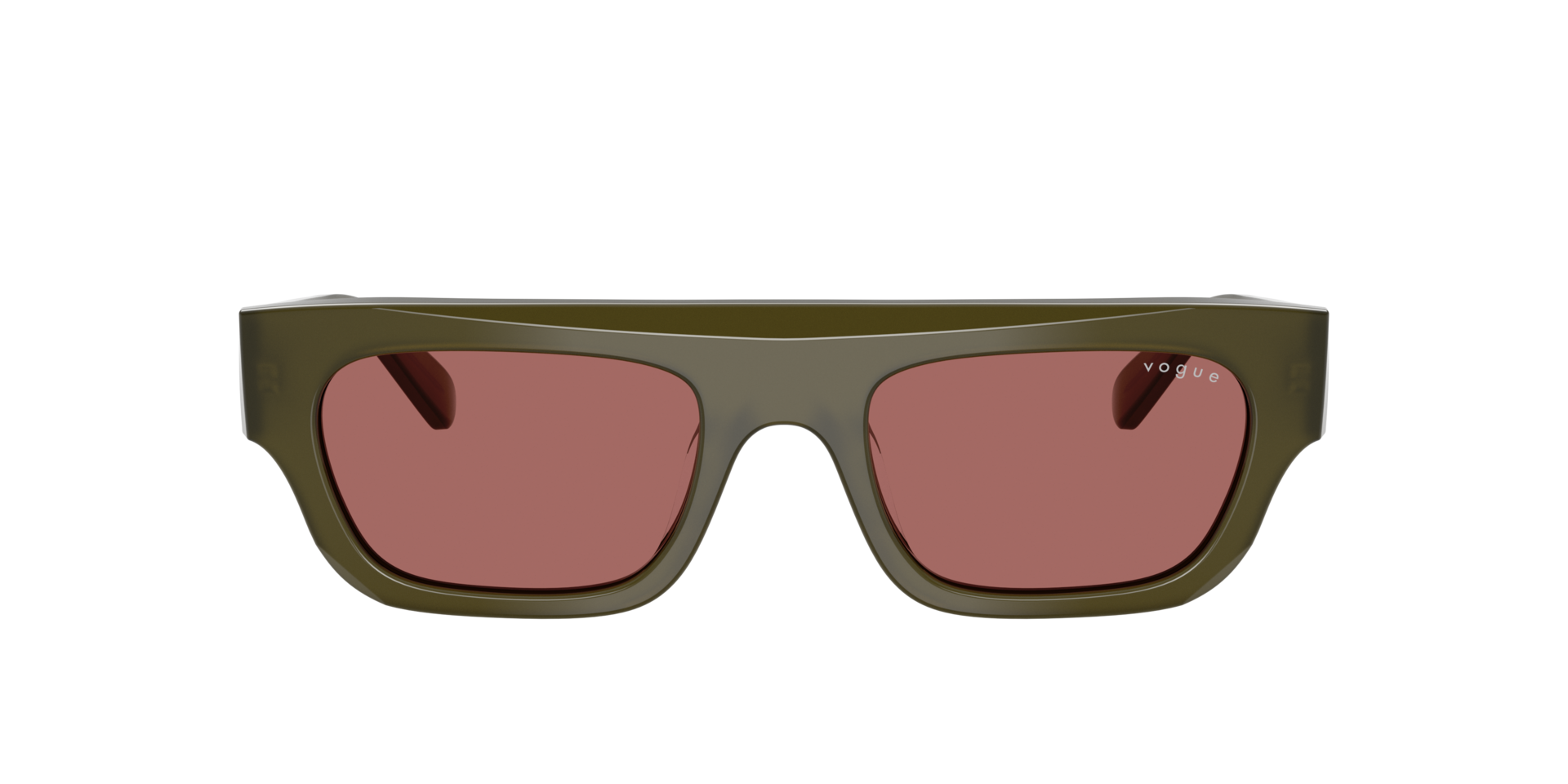 VO5694SU Opal Olive Green AcetaatSunglass Frames van B24, met getinte lenzen