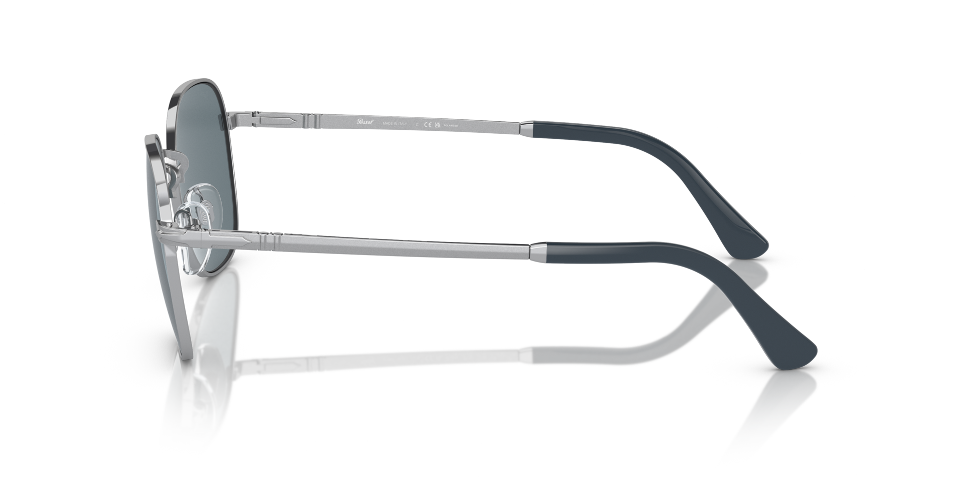 PO1009S Zilver MetaalSunglass Frames van B24, Zijaanzicht