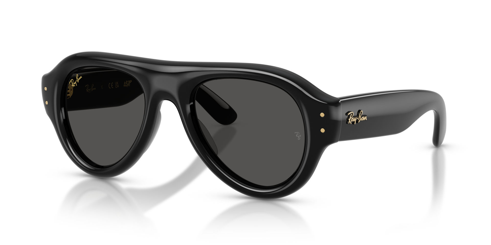 RB4925 Schwarz KunststoffSunglass Frames von B24, Dreiviertelansicht