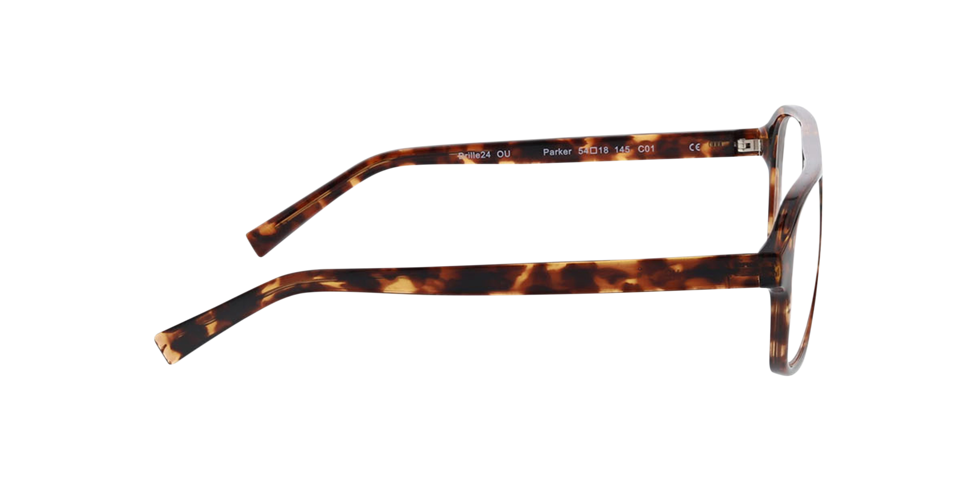 Parker Havana KunststoffEyeglass Frames von B24, Seitenansicht