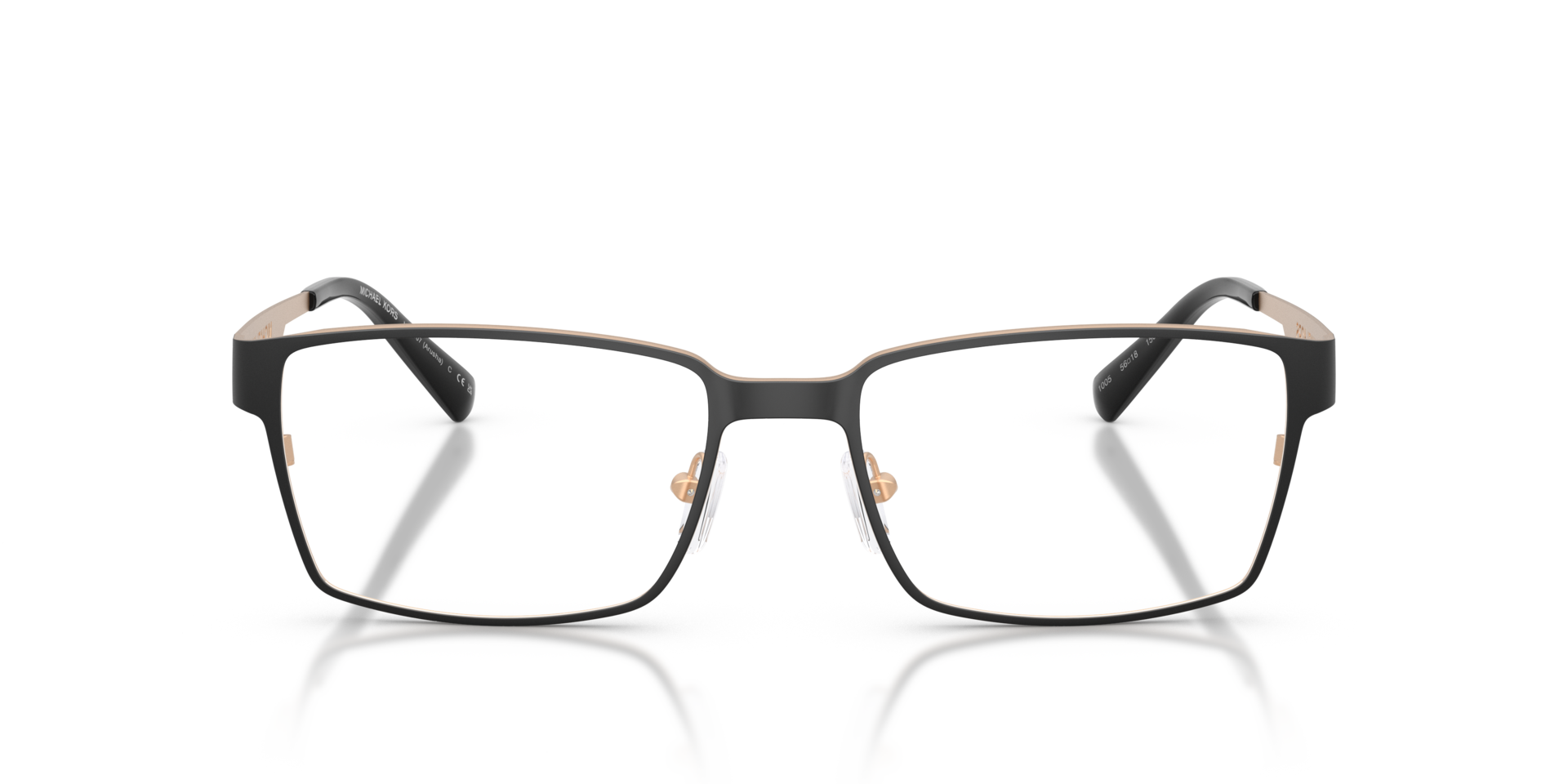 MK3107 Zwartmat MetaalEyeglass Frames van B24, Vooraanzicht