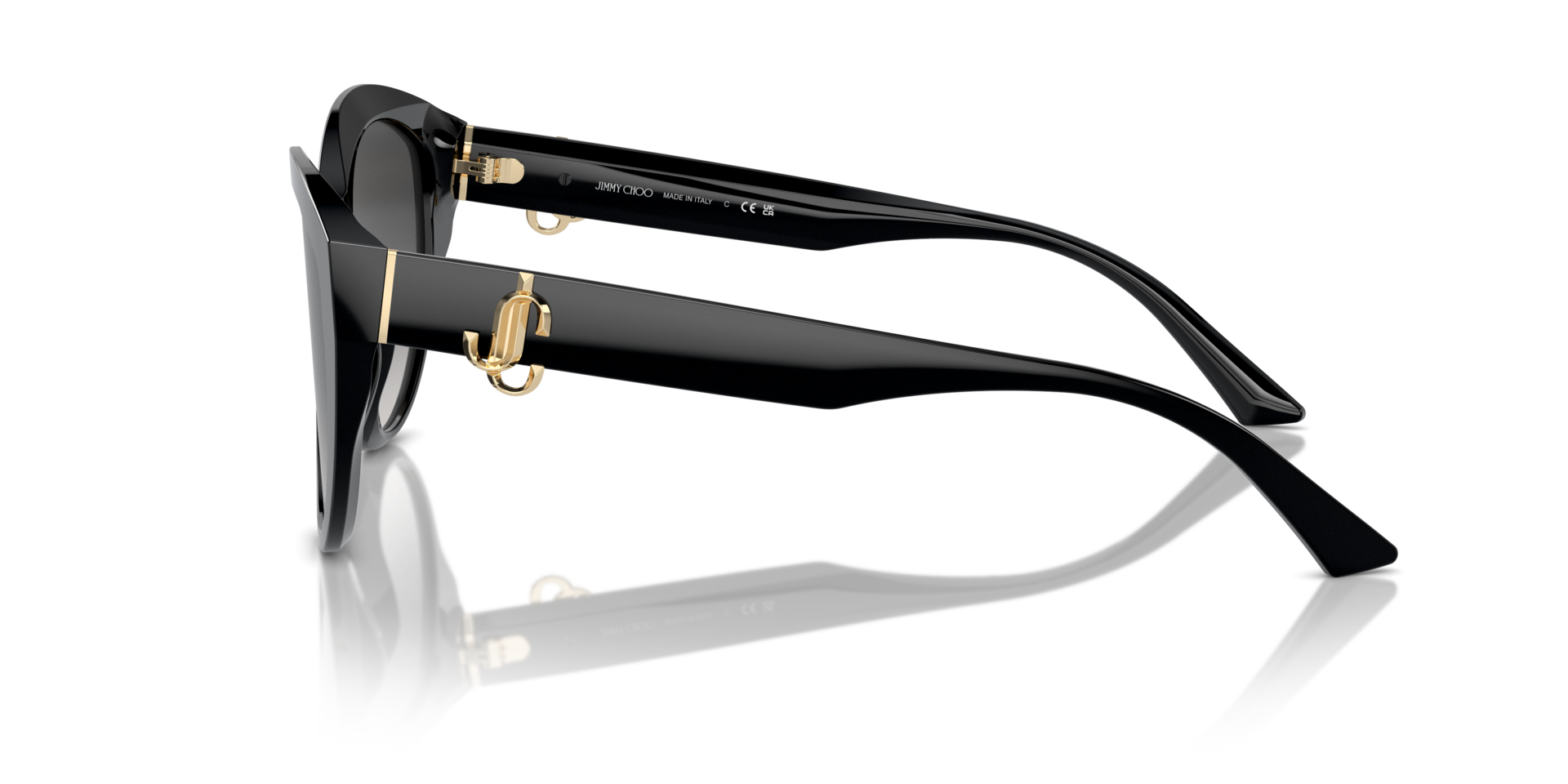 JC5007 Zwart AcetaatSunglass Frames van B24, Zijaanzicht