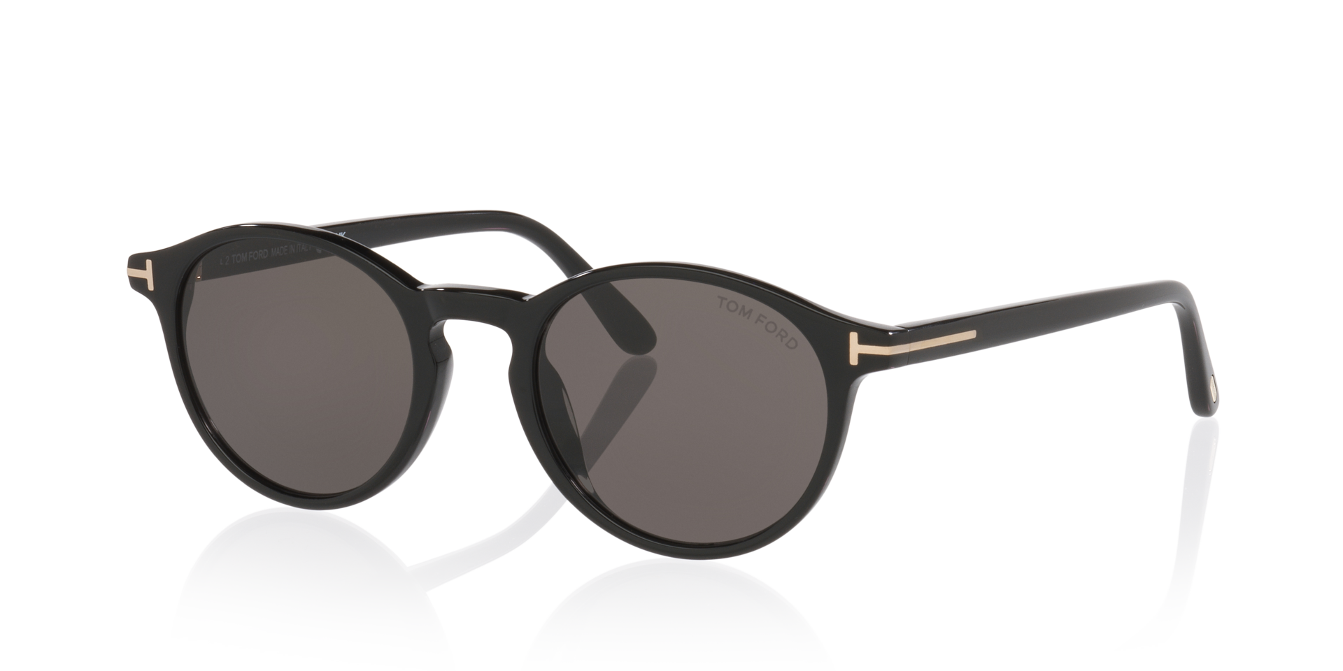 Prescott-02 Zwart glanzend AcetaatSunglass Frames van B24, Hoekweergave